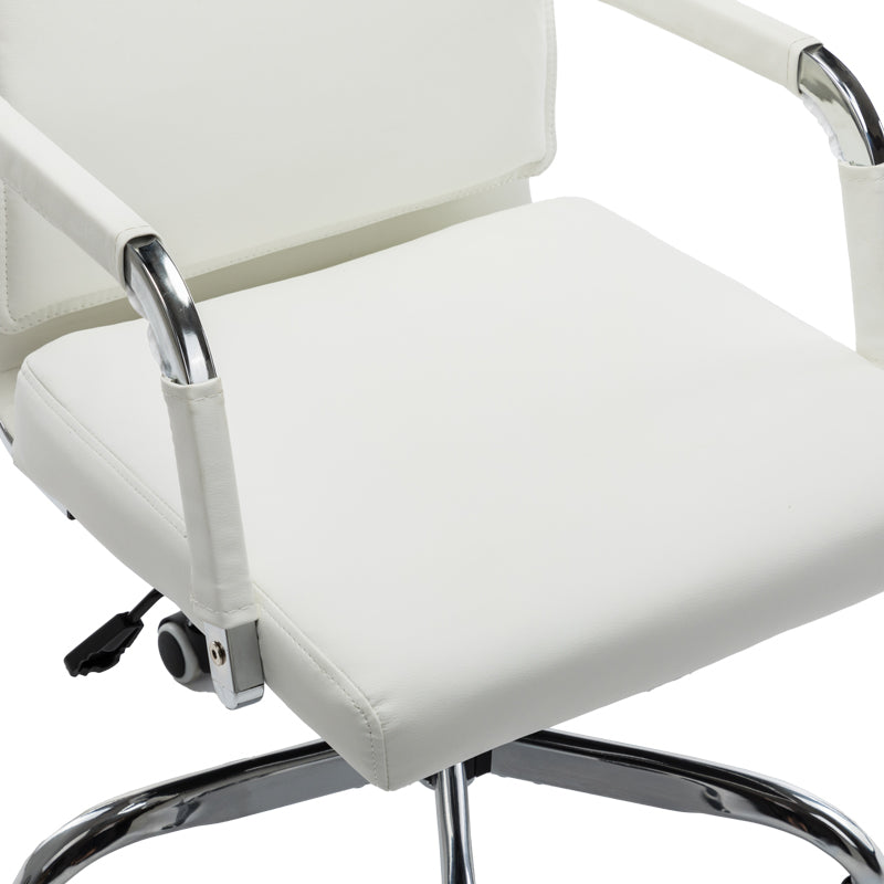 Офис стол Mavel pu в бяло 55x62x100-110 см