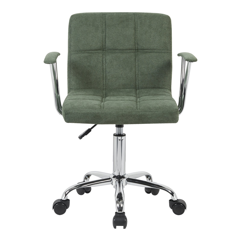Офис стол buleco маслинено зелен плат 56x46x74-86см