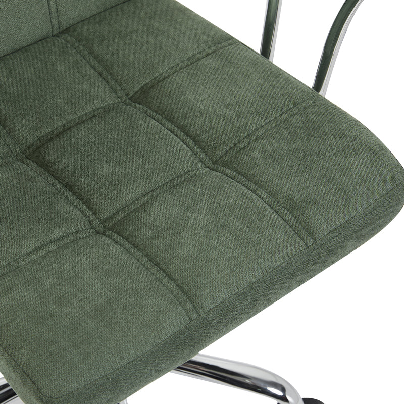 Офис стол buleco маслинено зелен плат 56x46x74-86см