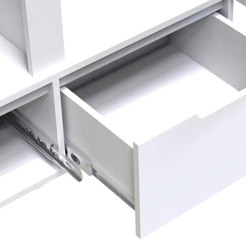 Двоен гардероб Afina мдф цвят бял гланц 100x57x213см