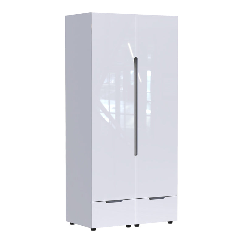 Двоен гардероб Afina мдф цвят бял гланц 100x57x213см