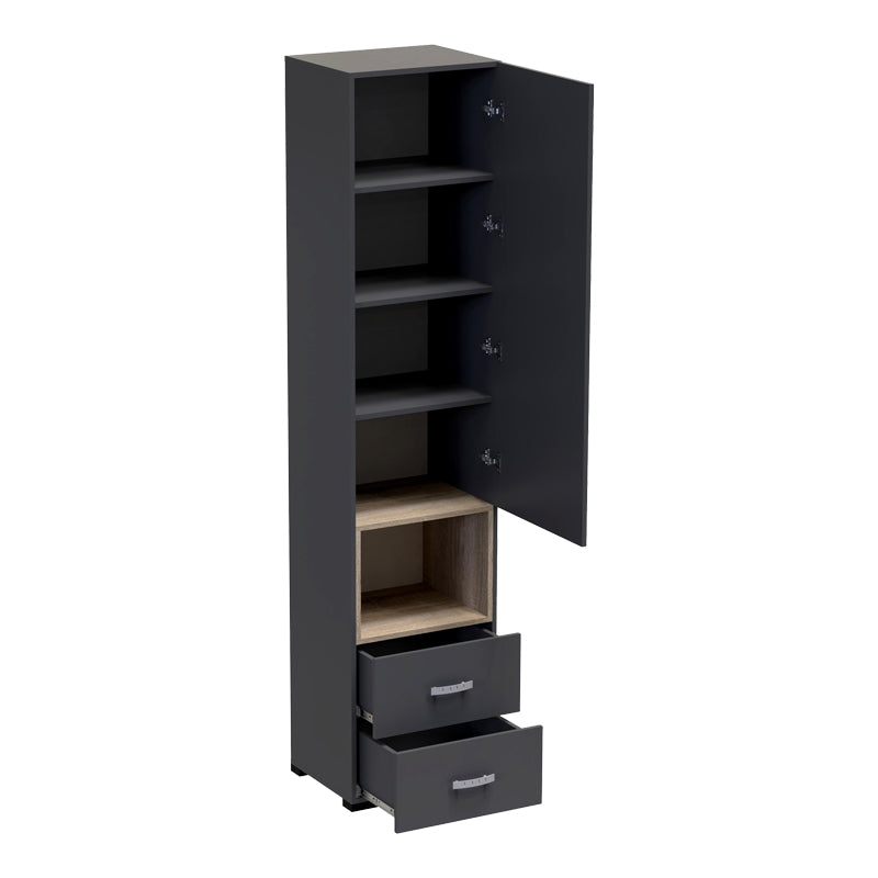 Витрина-колона Toscana в цвят антрацит 50x42x222.5cm