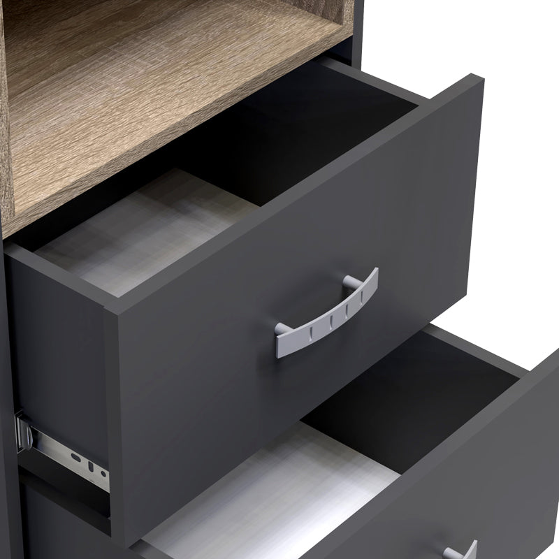 Витрина-колона Toscana в цвят антрацит 50x42x222.5cm