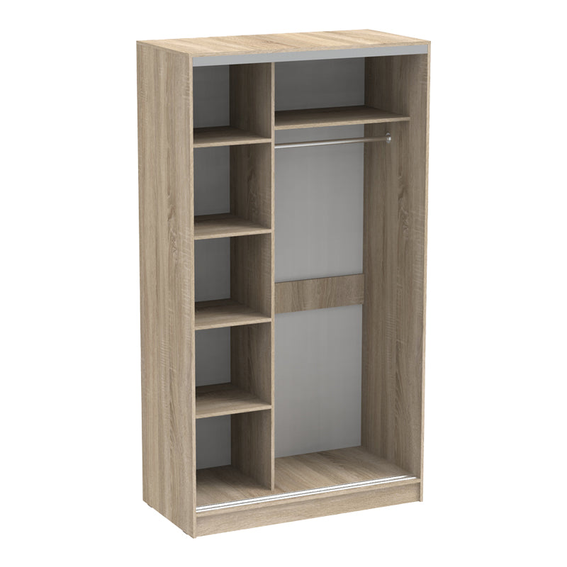 Двукрилен гардероб с огледало Korredor цвят сонома 120x60x220см