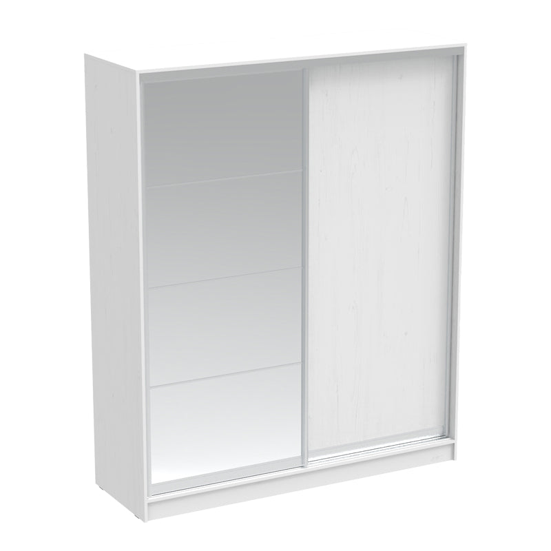 Двукрилен гардероб APARADOR с огледало бял цвят 180x60x220см