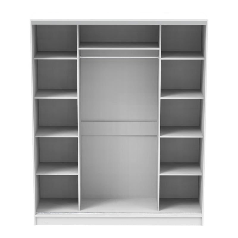 Двукрилен гардероб APARADOR с огледало бял цвят 180x60x220см