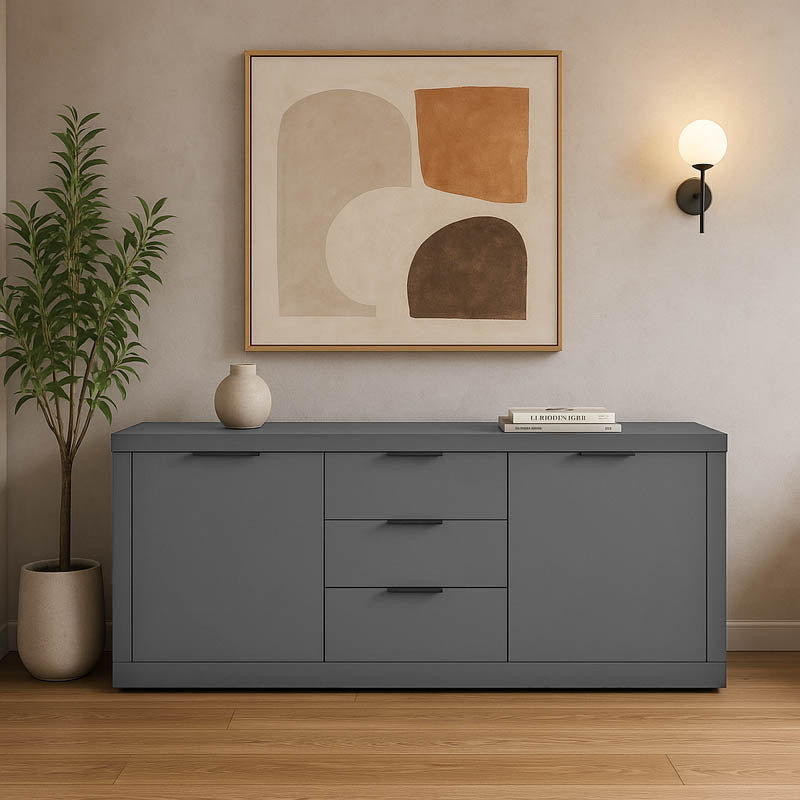 Бюфет DOHA в тъмно сив цвят 180x45x80.5см
