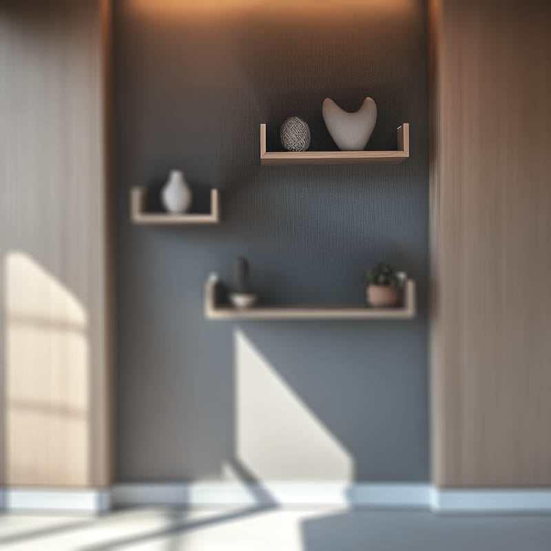 Стенен рафт Derva цвят дъб 45x15x10см