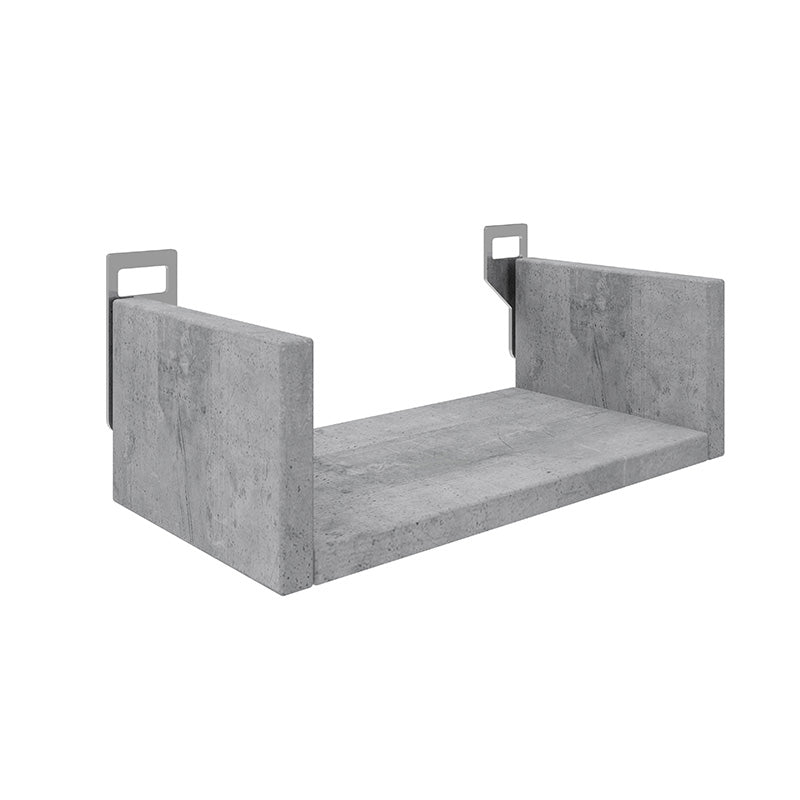 Стенен рафт Derva циментово-сив цвят 30x15x10см