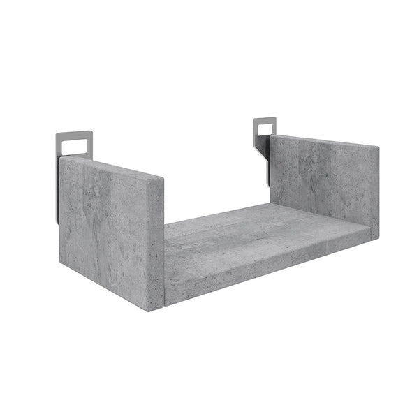 Стенен рафт Derva циментово-сив цвят 30x15x10см