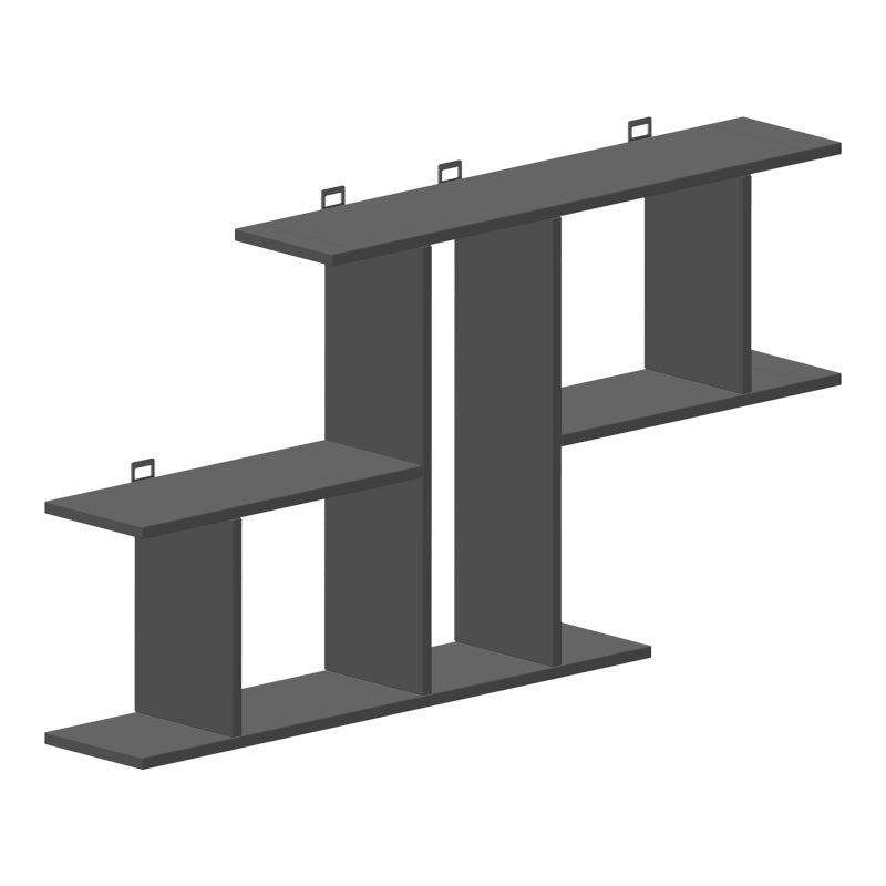 Стенен рафт Vertoura тъмносив цвят 116x18.5x60см