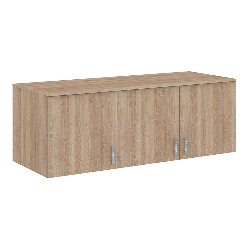 Трикрилен гардероб ROYAL с чекмеджета и тавански лофт сонома 150x58x230см