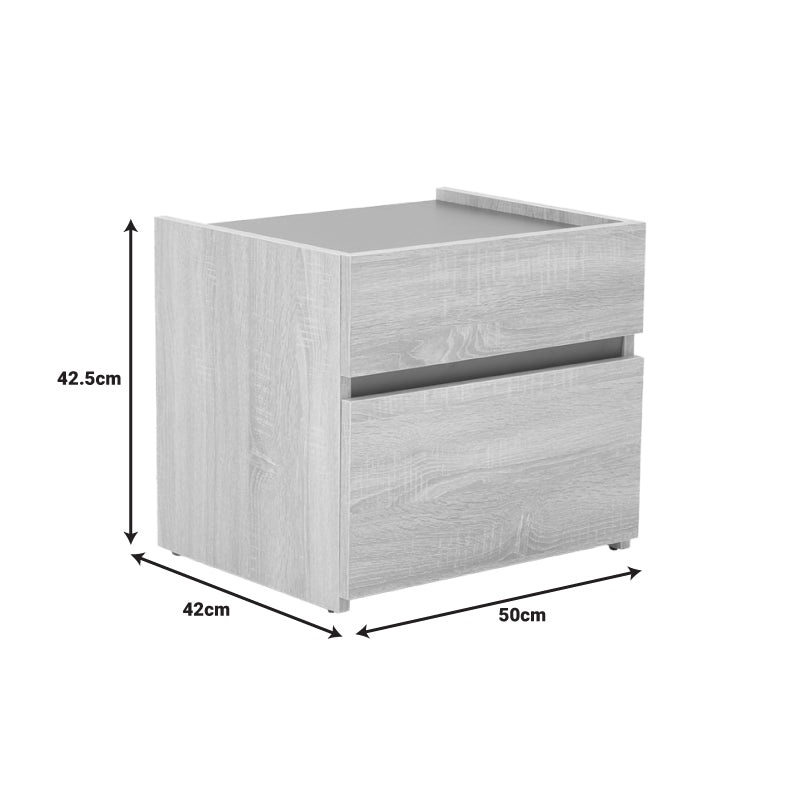 Нощно шкафче  Comcie естествен- сив цвят 50x42x45.5см