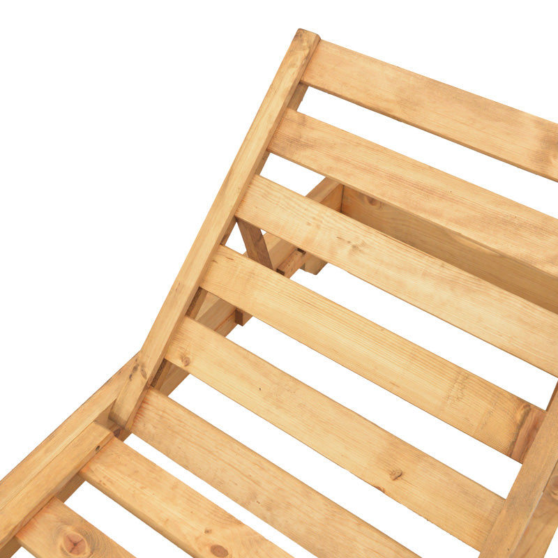 Шезлонг Zalka L1 дърво ела в естествен цвят 66x197x28см