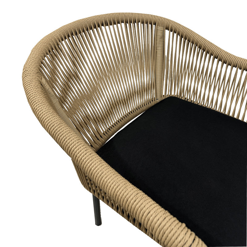 Алуминиев фотьойл Legana стифираща антрацитна рамка-естествен ратан 56x66x82см