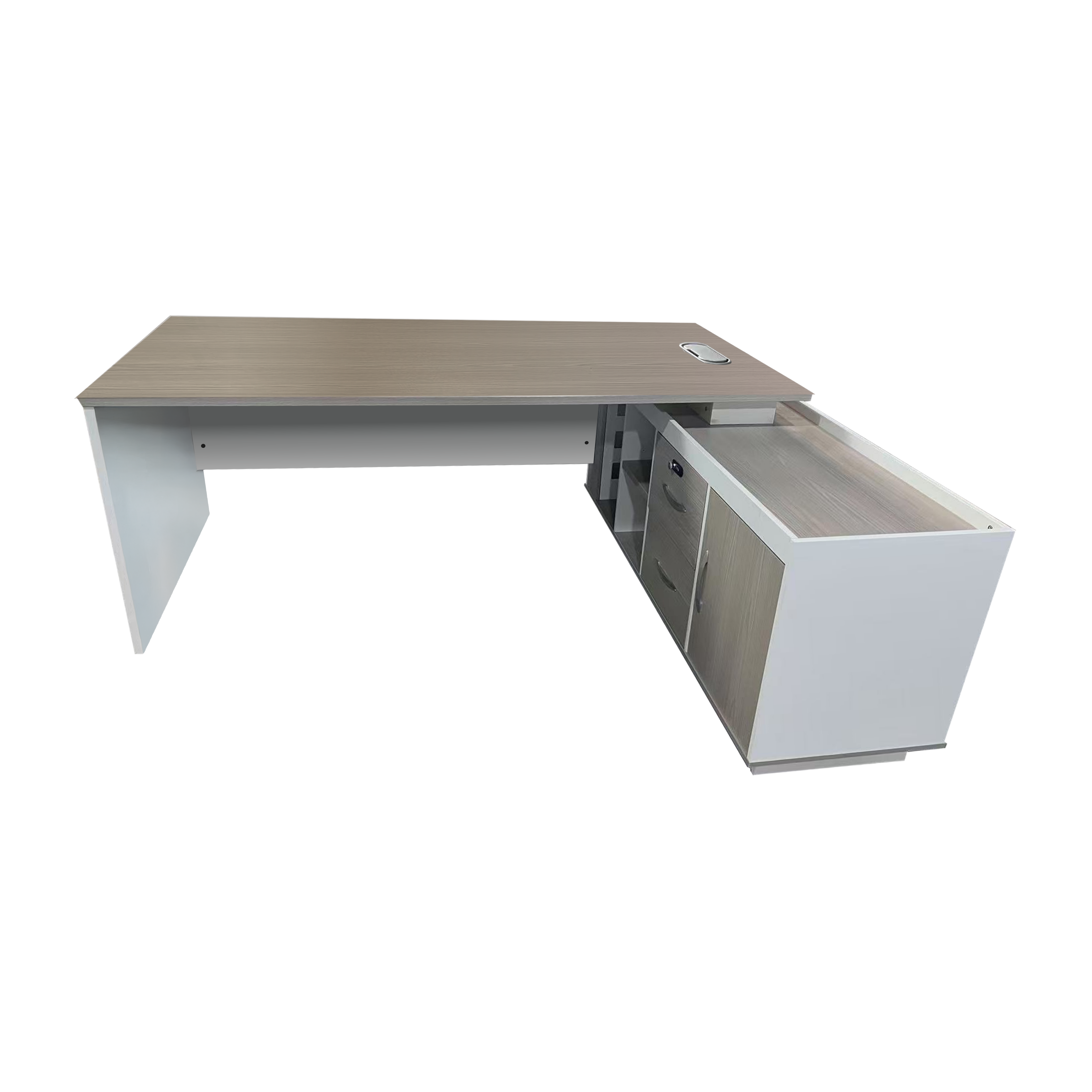 Професионално реверсивно работно ъглово бюро ARMADI сонома-бяло 180x80x75см