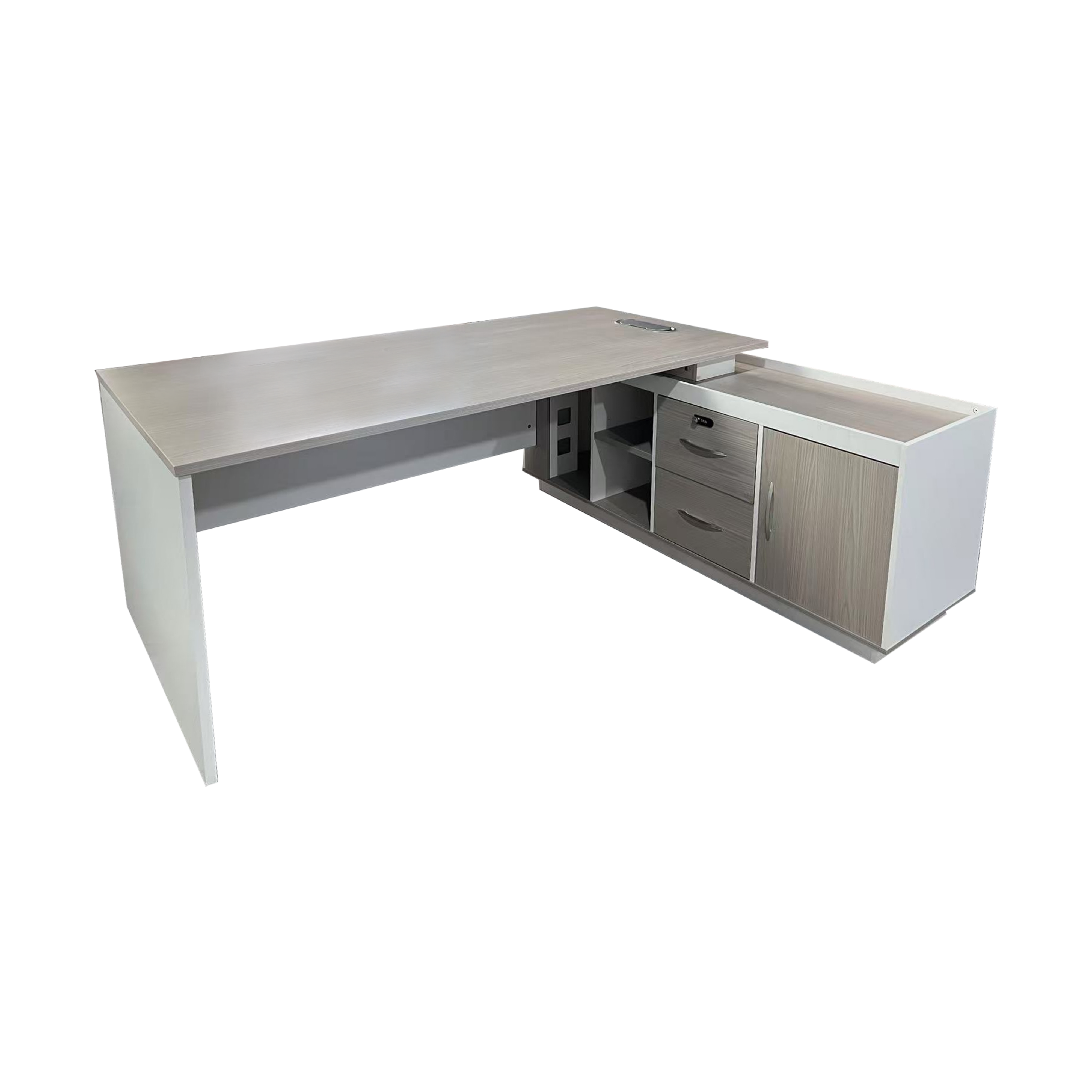 Професионално реверсивно работно ъглово бюро ARMADI сонома-бяло 180x80x75см