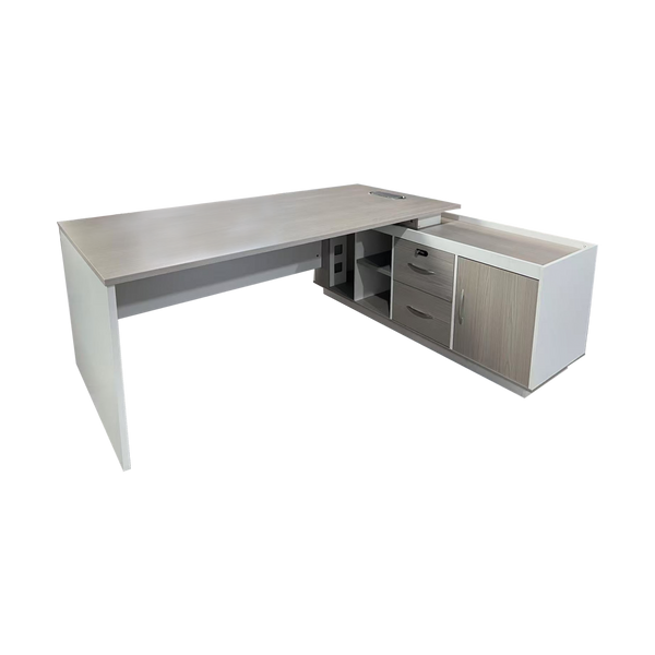 Професионално реверсивно работно ъглово бюро ARMADI сонома-бяло 180x80x75см