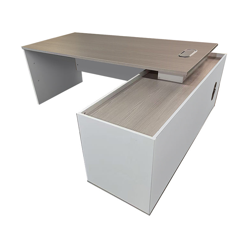 Професионално работно ъглово бюро Armadi сонома-бял цвят 200x90x75см