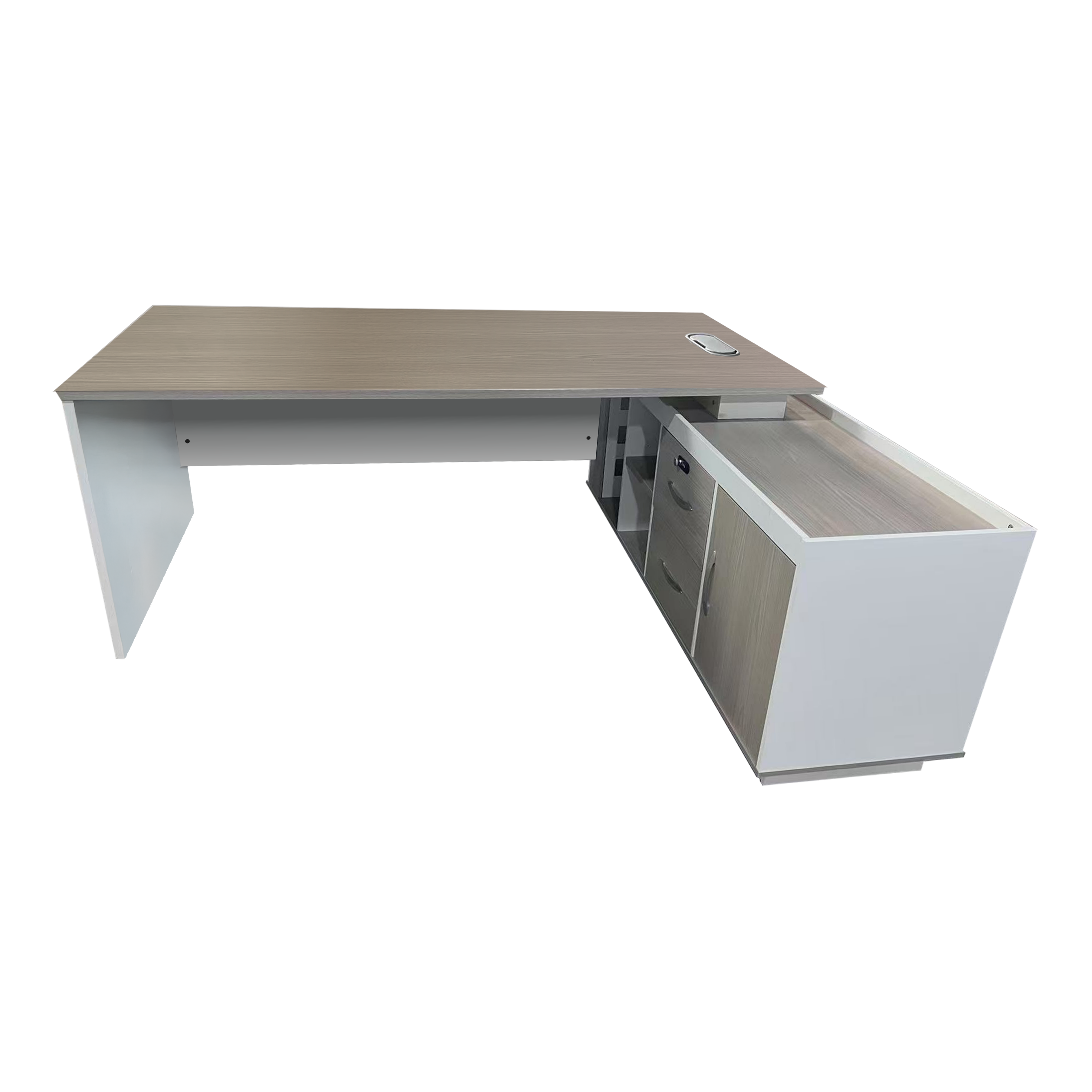 Професионално работно ъглово бюро Armadi сонома-бял цвят 200x90x75см