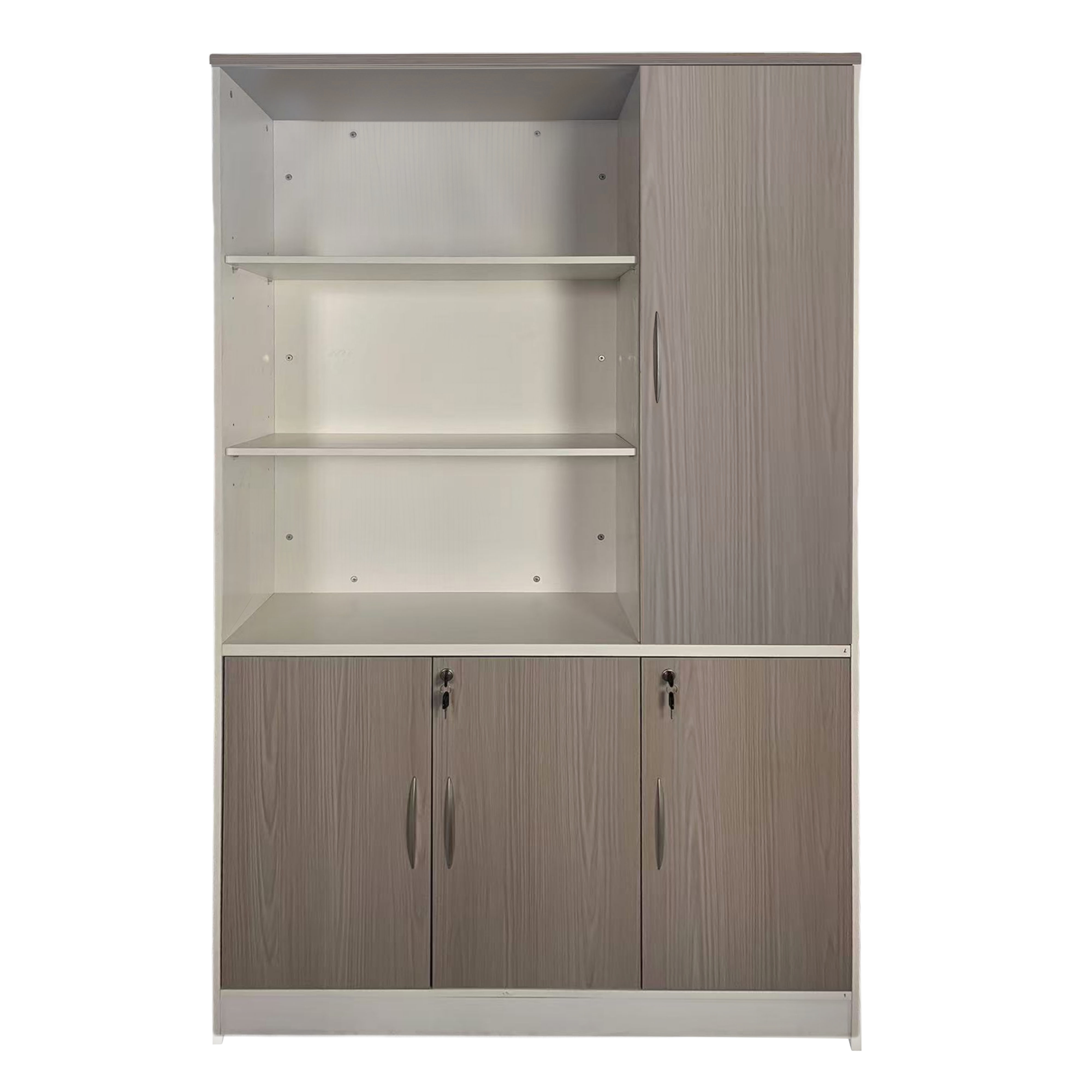 Офис библиотека ARMADI в цвят сонома-бял 120x40x200см