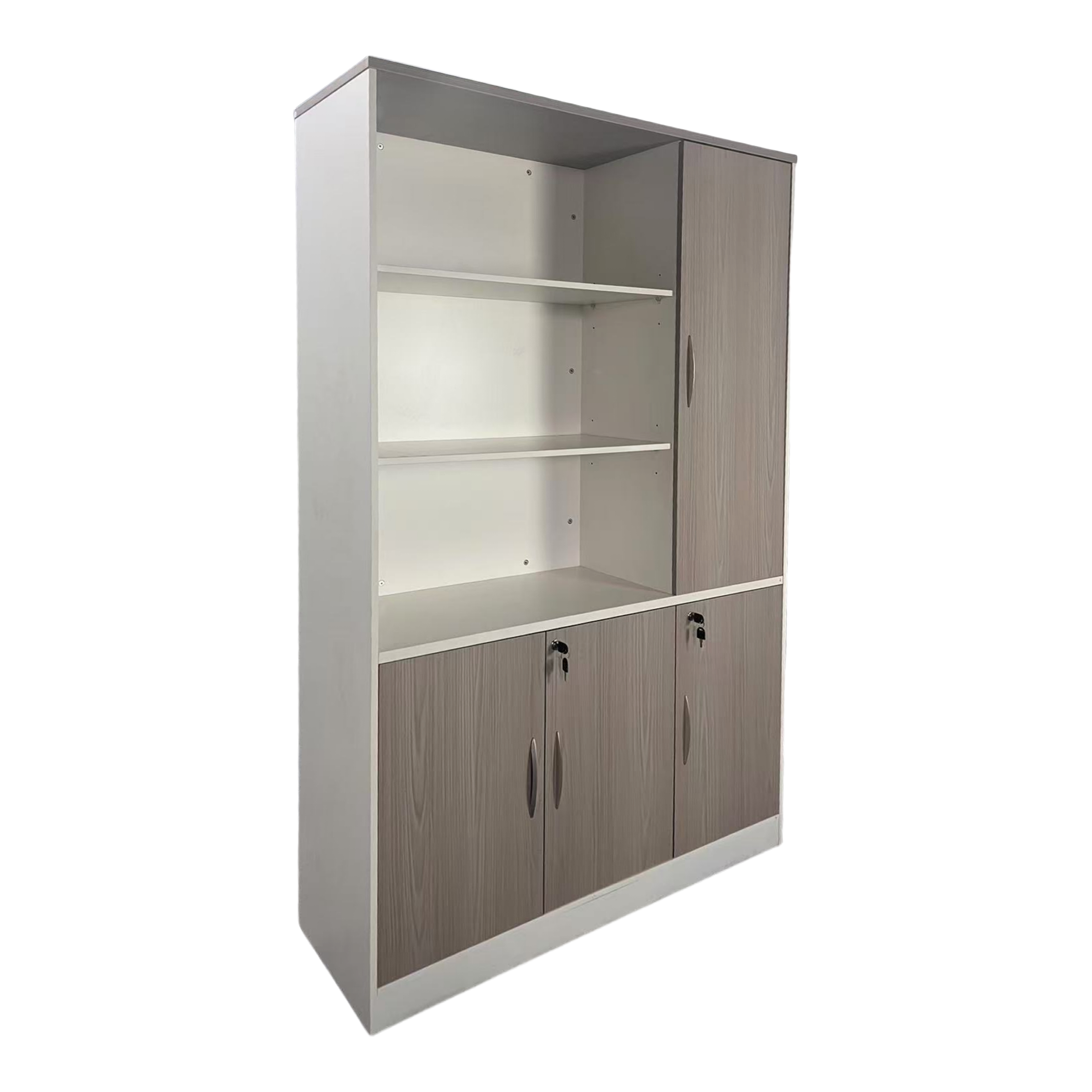 Офис библиотека ARMADI в цвят сонома-бял 120x40x200см