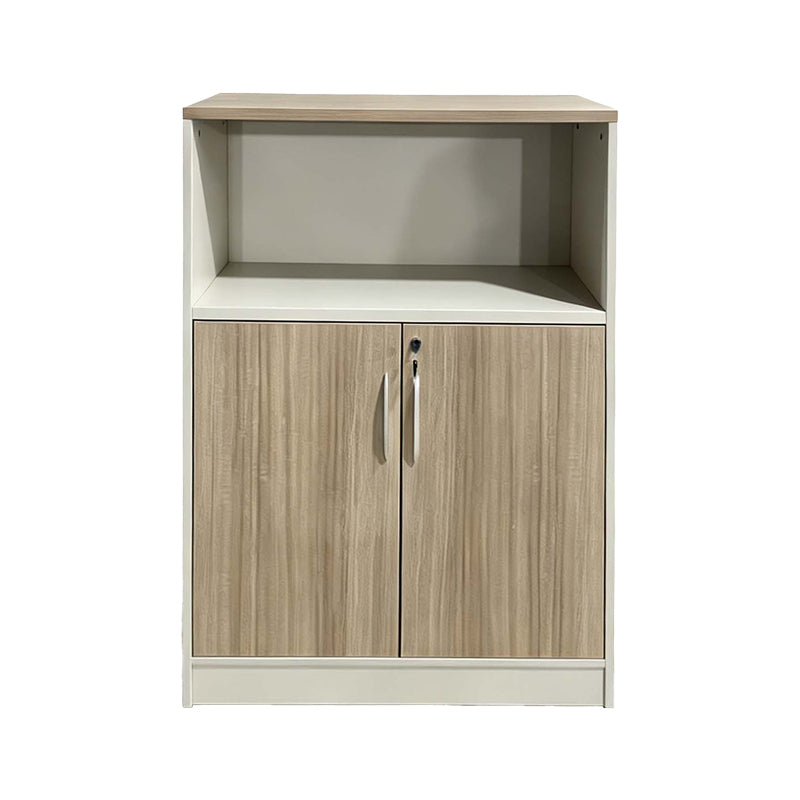 Нисък офис шкаф професионален greco в дъбово-бежов нюанс 80x40x120см