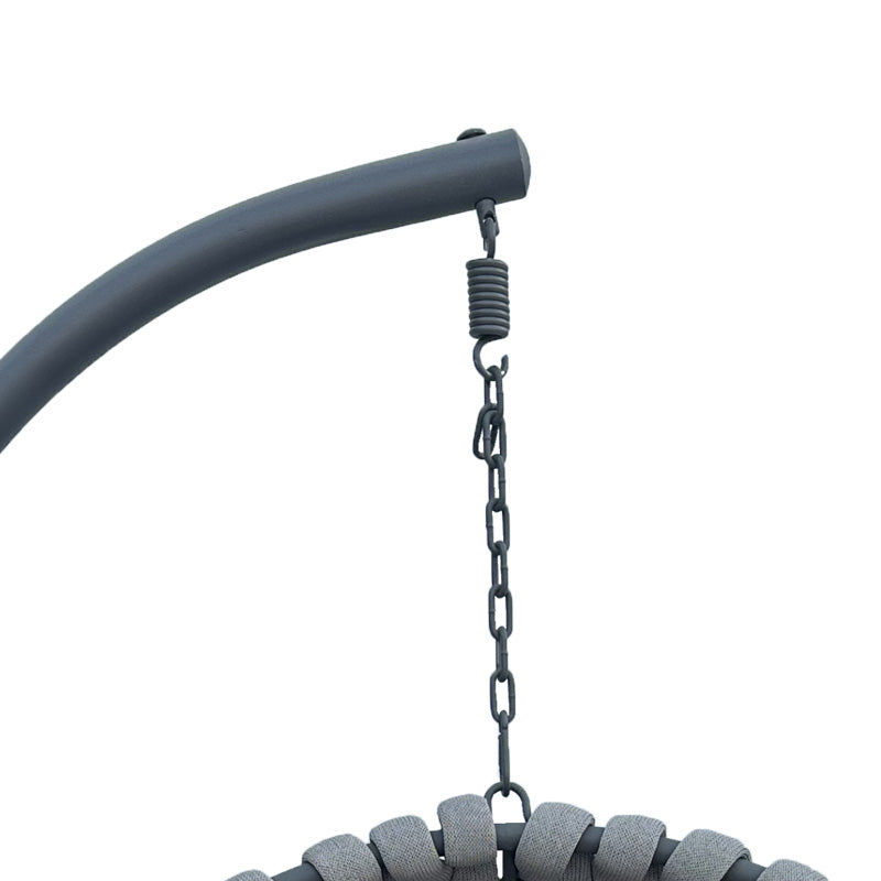 Градинска люлка Makito метална основа - pvc в сив цвят 100x105x195см