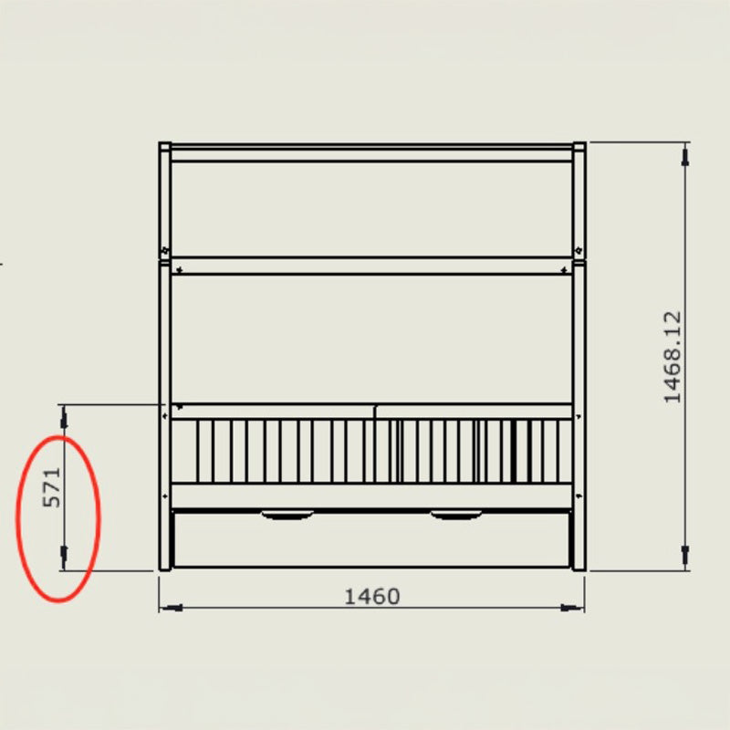Детско легло Bendina в стил Монтесори с чекмедже борова дървесина в естествен нюанс 70x140см