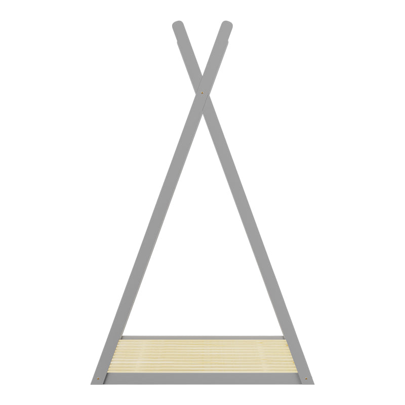 Монтесори стил Lilly детско легло сив нюанс борово дърво за матрак 90x190см