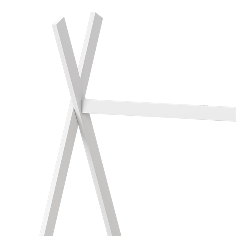 Детско легло Noam с парапети тип Монтесори борово дърво в бял цвят за матрак 70x140см