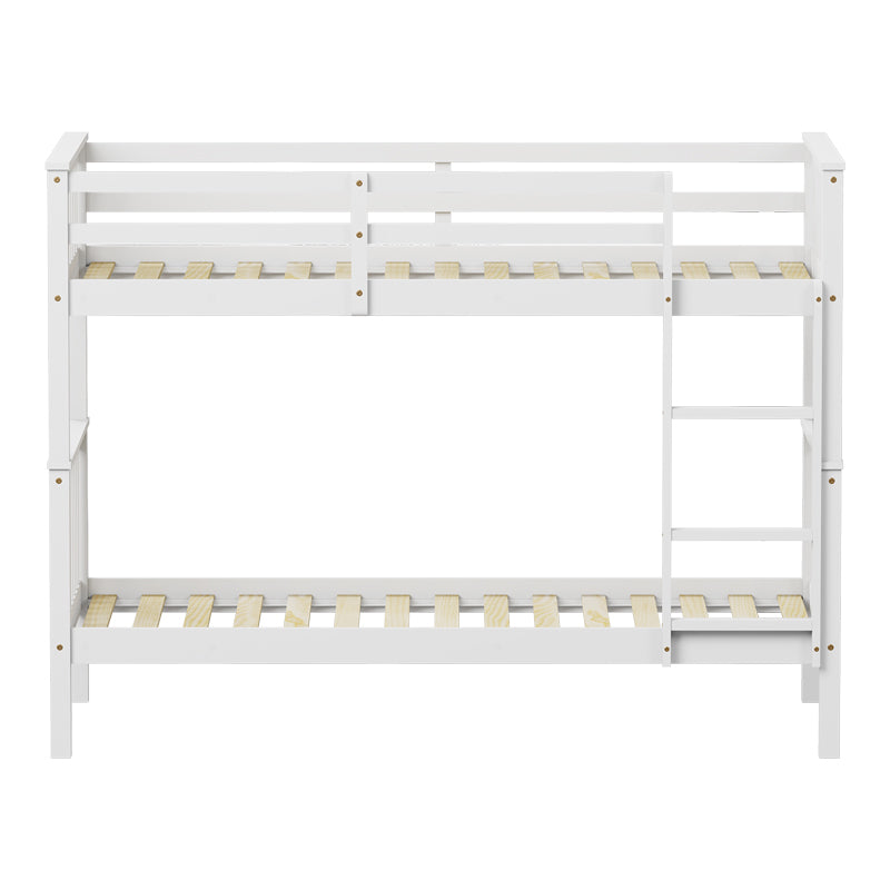 Детско двуетажно легло Nani борово дърво в бял нюанс за матрак  90x190см