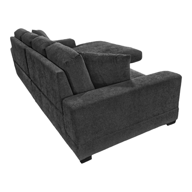 Обръщащ се диван CORNERDO плат в тъмно сив цвят 265x175x85см