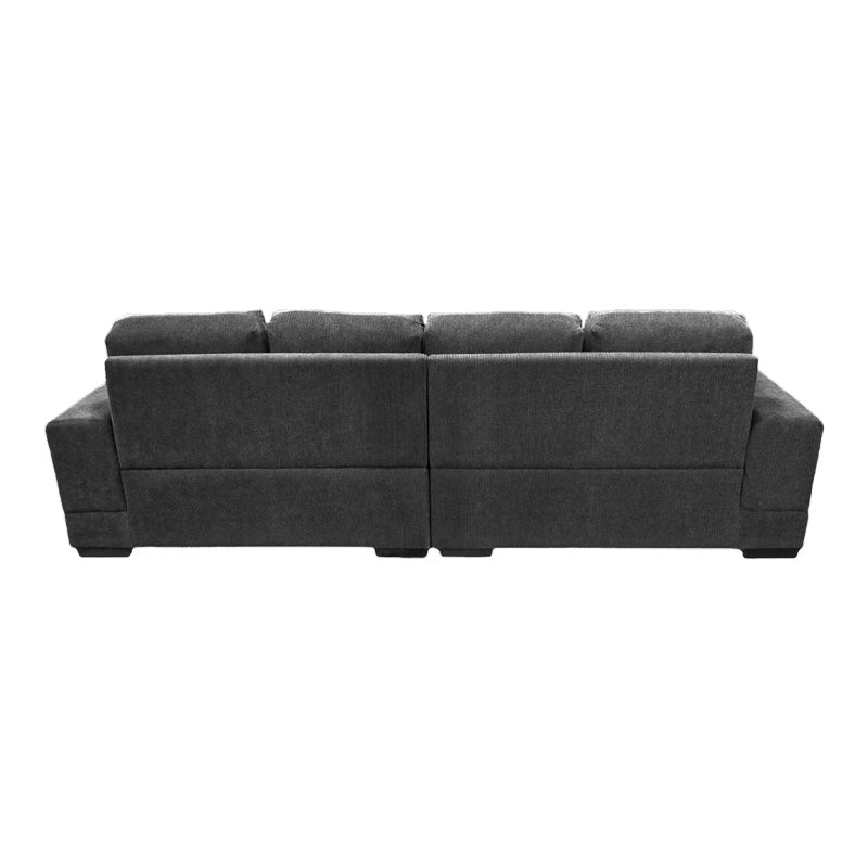 Обръщащ се диван CORNERDO плат в тъмно сив цвят 265x175x85см