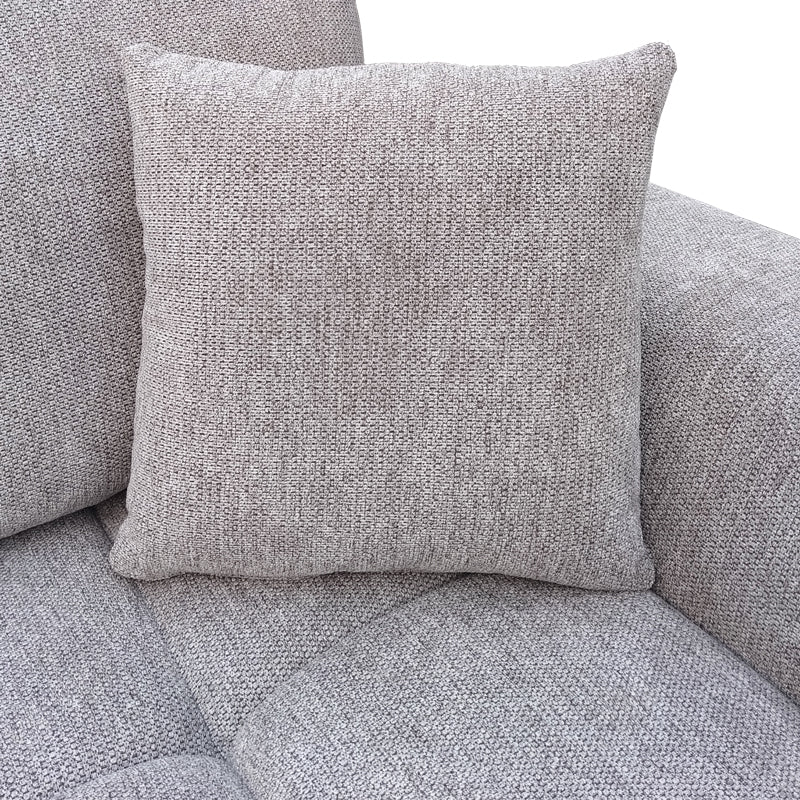 Ляв ъглов диван LONDE сив бежов плат 273x211x92см