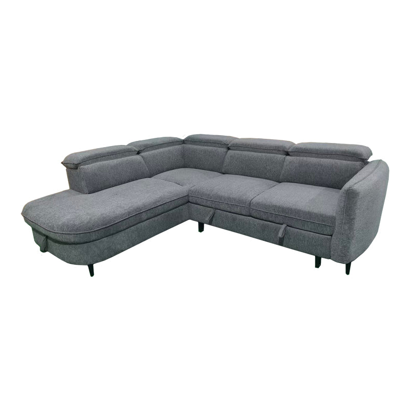 Десен ъглов диван NAPIA плат антрацит 249x210x98см