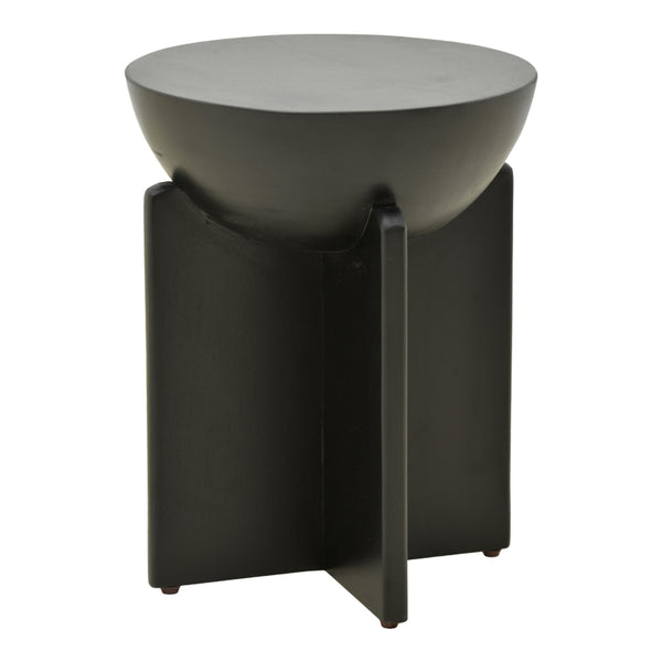 Странична маса JENBY масивно мангово дърво черно d40x50см