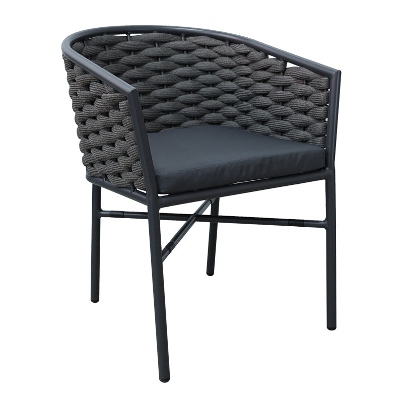 Алуминиев фотьойл Noevo стифиращ се със сива рамка и възглавница 57x62x77cm