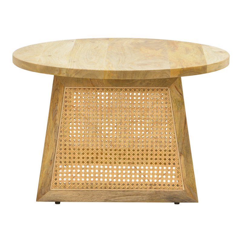 Маса Tamarind мангово дърво-естествен ратан в естествен нюанс φ65x40cm