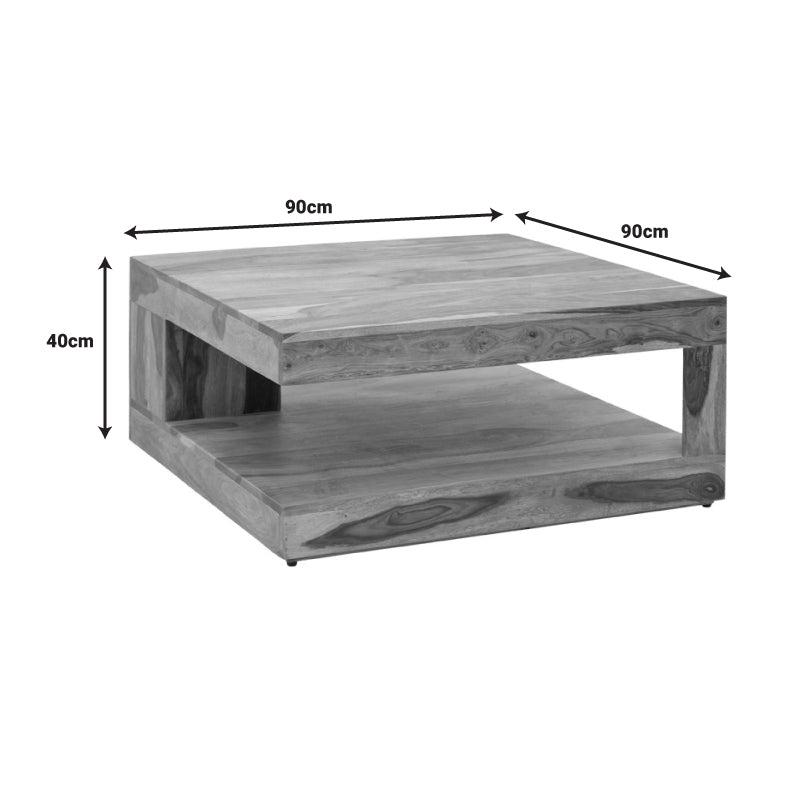 Маса Stolic масивно дърво  нюанс орех 90x90x40cм