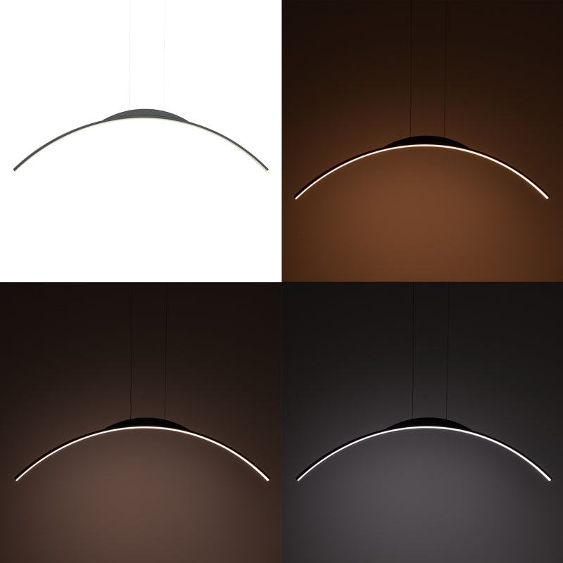 Осветително тяло за таван led Ledo метал в черен цвят 120см