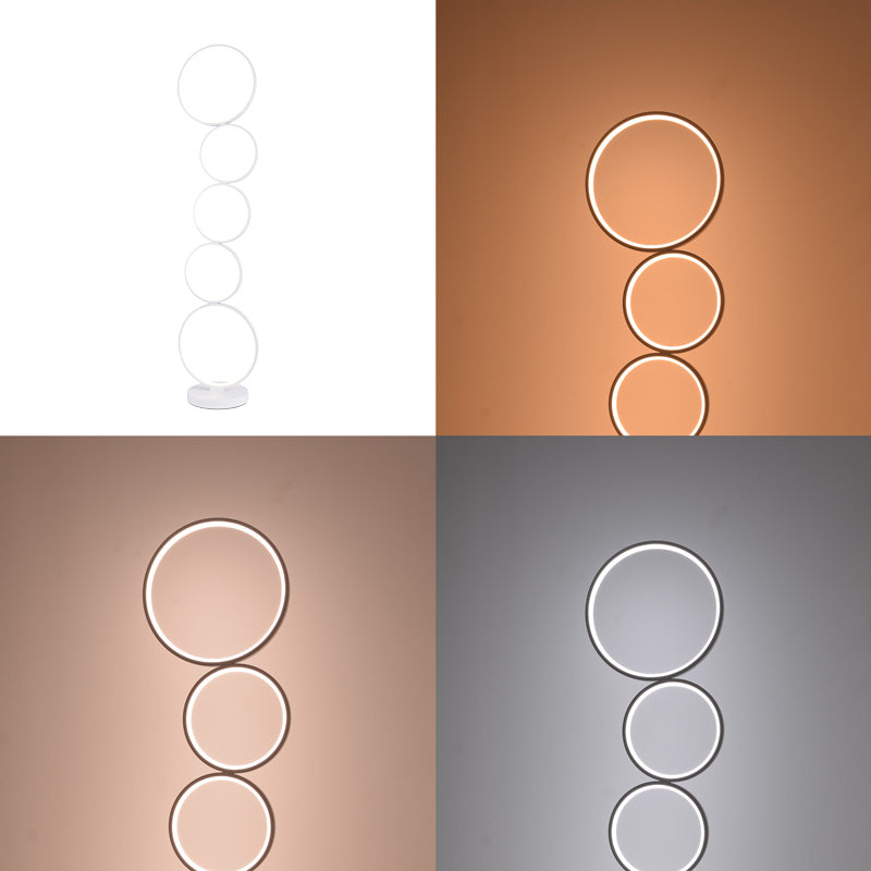 Подова лампа Chemal led метал в бял цвят d30x130см