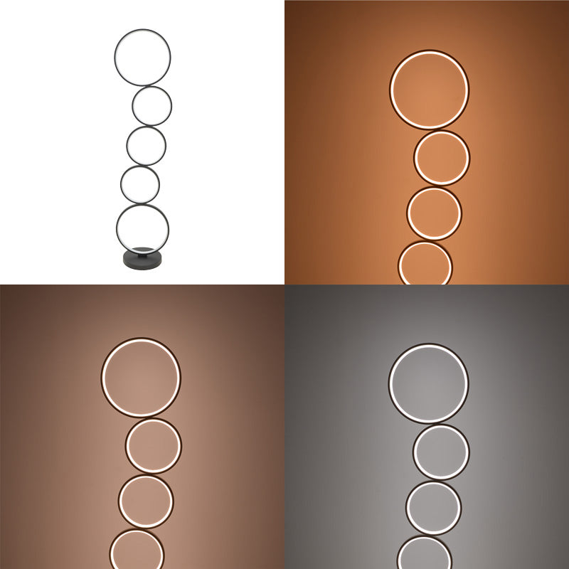 Подова лампа Chemal led метал в черен цвят d30x130см