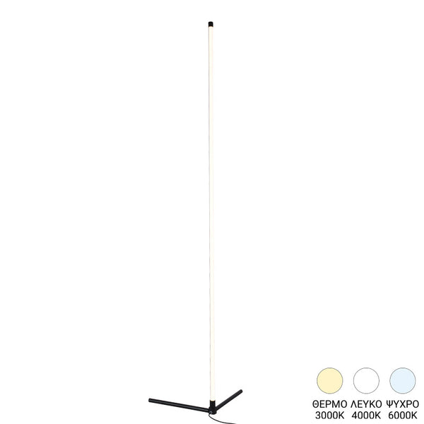 Подова лампа Esthetic i led метал в черен цвят 45x2x140см