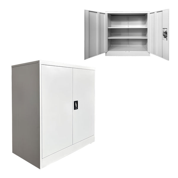 Метален шкаф Armon в светло сив цвят 90x45x90см
