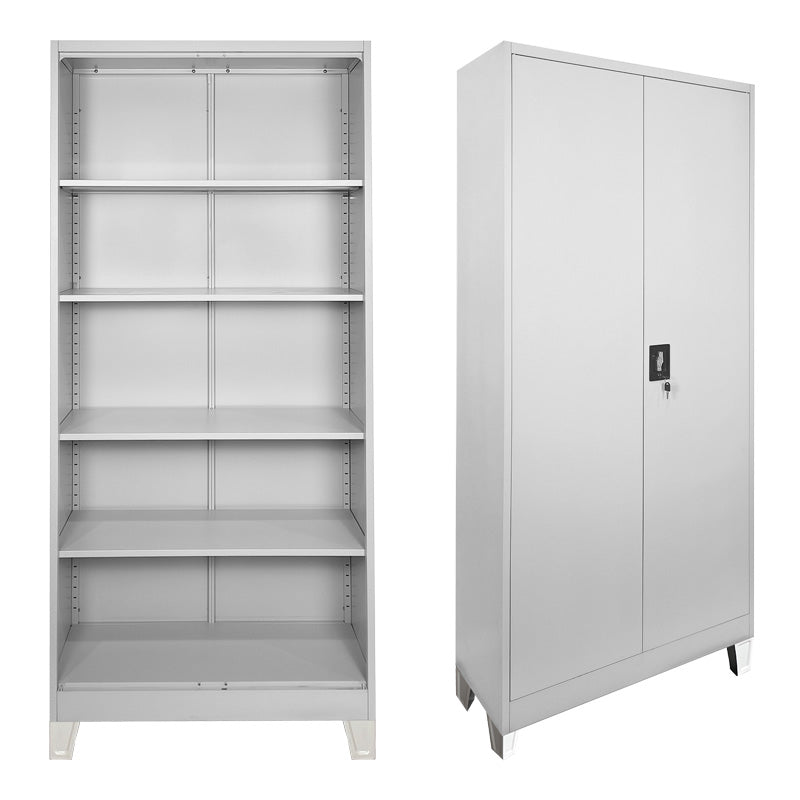 Метален шкаф Ugren в светло сив цвят 90x40x190см