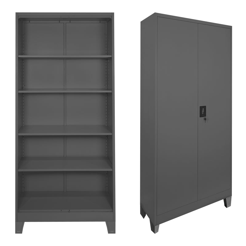 Метален шкаф UGREN в антарцит цвят 90x40x190см