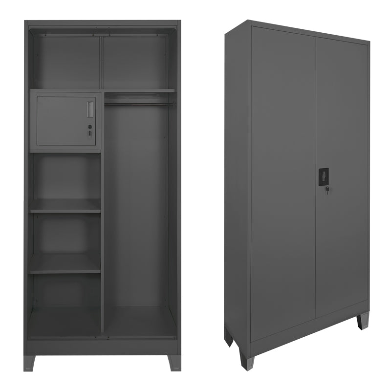 Метален шкаф ZOGI с преграда в антрацитен цвят 90x45x190см