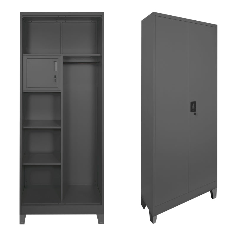 Метален гардероб ZOGI с преграда в антрацит 70x40x190см