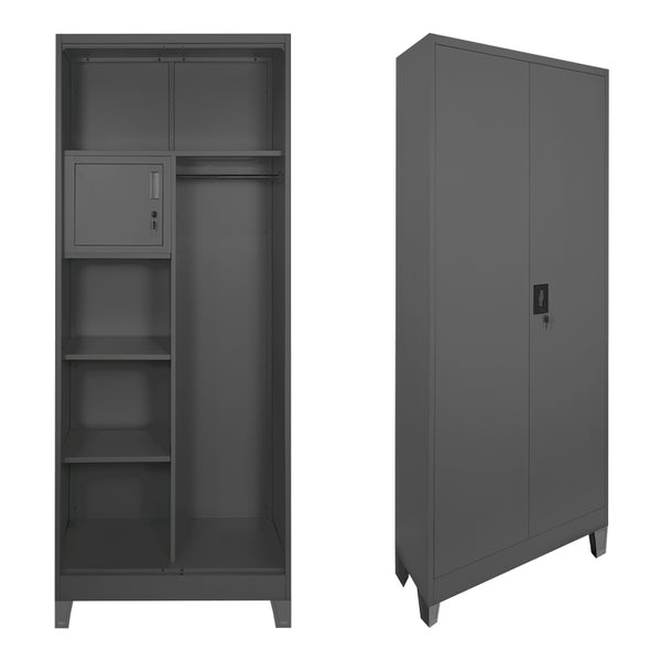 Метален гардероб ZOGI с преграда в антрацит 70x40x190см